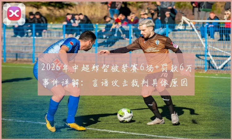 2026年中超郑智被禁赛6场+罚款6万事件详解：言语攻击裁判具体原因及对西海岸队影响